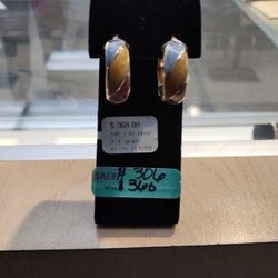 14k Yellow Gold Hoop Earrings 