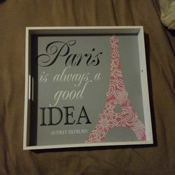 Paris Themed Decorative Tray