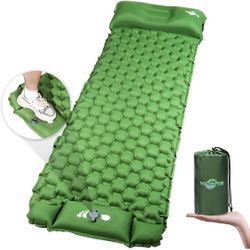 Sleeping Pad Ultralight Inflatable Sleeping Pad for Camping, 75''X25'', Built-in Pump, Ultimate for Camping, Hiking - Airpad, Carry Bag, Repair Kit - 