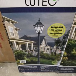 New Lutec Outdoor LED Solar Post Light