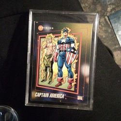 1992 Captain America (Origins) Impel Marvel Universe Series III trading card #166