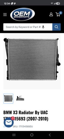 07 Bmw X3 Radiator