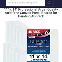 11" x 14" Professional Artist Quality Acid Free Canvas Panel Boards for Painting 48-Pack
Item#: USA CP11X14-48PK