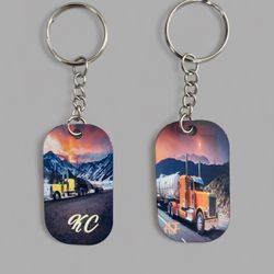 Custom Dog Tag Necklace or Keychains ( Front And Back)