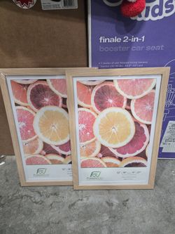 2-Pack, 12x18 Matted to 11x17 Wooden Picture Frame, Natural Oak with Tempered Glass, Matte Finish