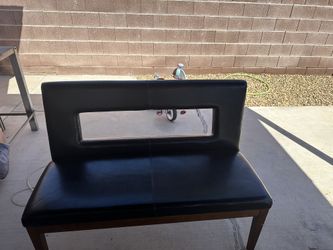 Leather Bench Seat Good Shape 