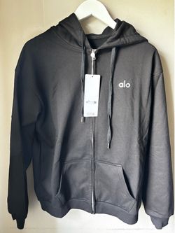 Alo zip up all black size s/m