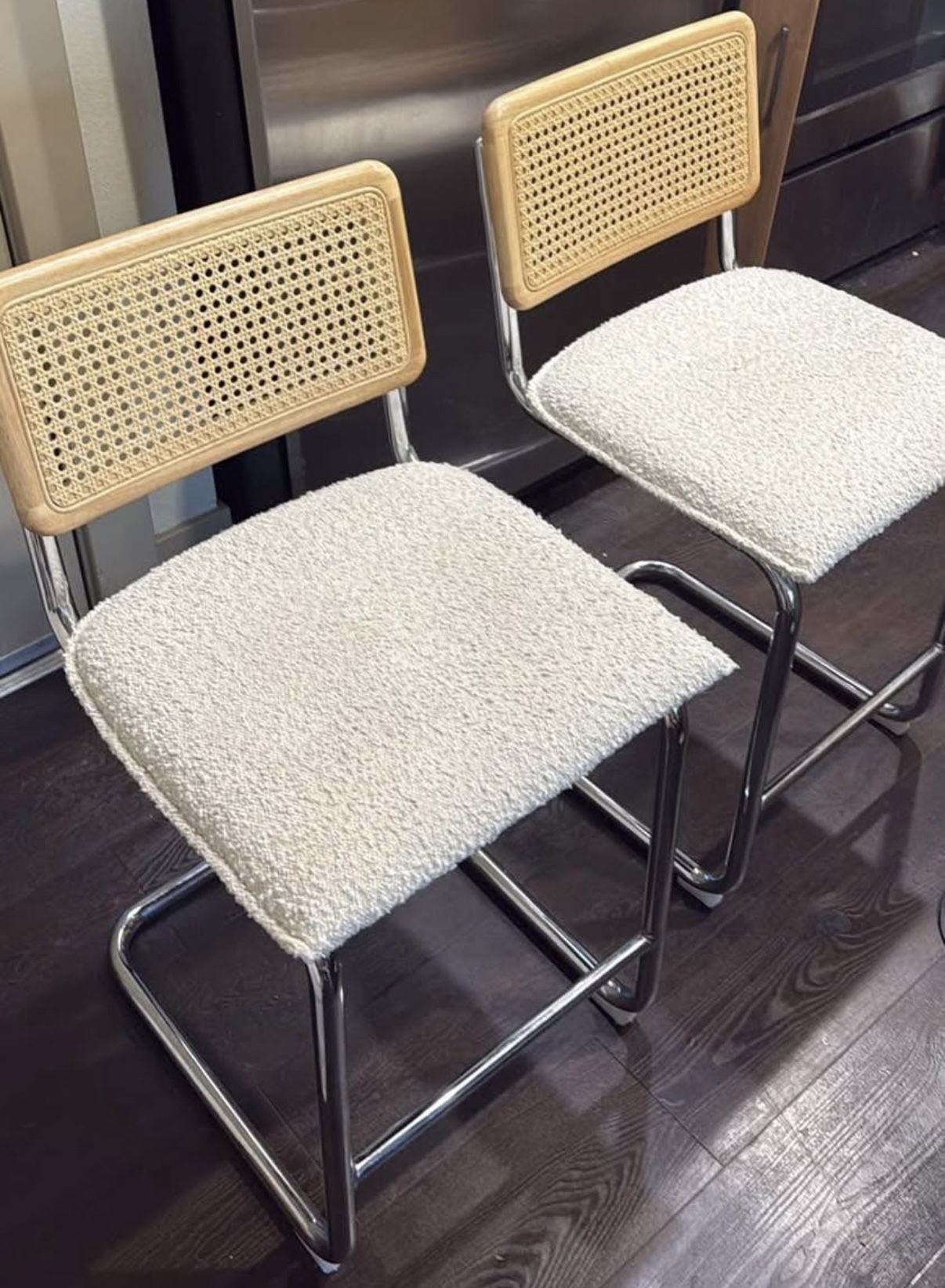 Boucle Bar Counter Stools