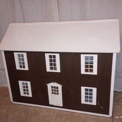 Vintage Wood Dollhouse 