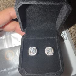 💎 Moissanite 1CT Square Earrings / VALENTINE GIFT
