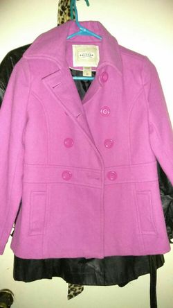 Pink ARIZONA girls pea coat, size 14