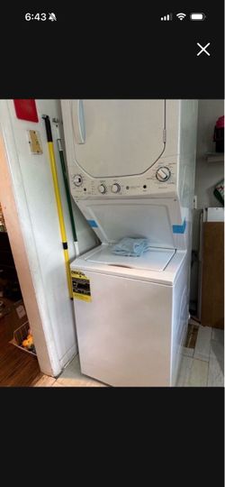 Ge washer dryer combo used great condition has few bumps don’t need does great job on clothes asking 450 need gone