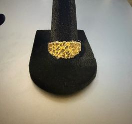 14 Golden Nugget Ring Size 10.5✅ – 2.54 Grams 🔥 (Firm Price)