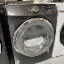 Samsung Black Stainless Steel 7.5 Cu. Ft. Electric Dryer With Steam 