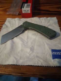 Kershaw Static-MCG Folding Pocket Knife Tanto Blade Green G10