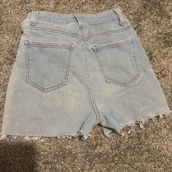 skinny high rise shorts