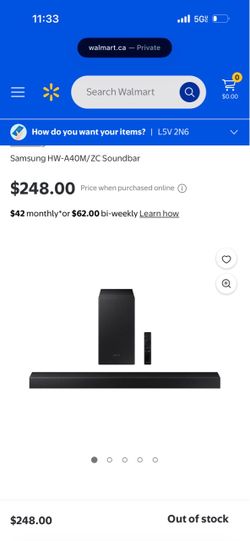 sound bar & subwoofer