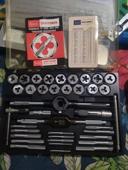 Vintage Craftsman Tap and die set with original handbook
