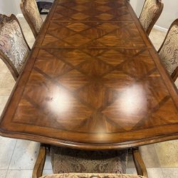 Ethan Allen French Dining Room Table Set +6 Chairs