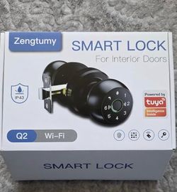 Fingerprint Door Lock, Smart Door Knob, 2.4G WiFi Biometric Door Knobs with App Control, Auto Lock Door Lock with Code, Thumbprint Door Knob for Bedro