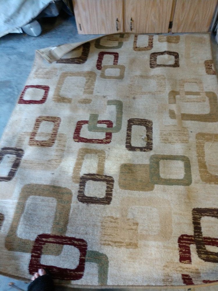 Multi colored decor rug