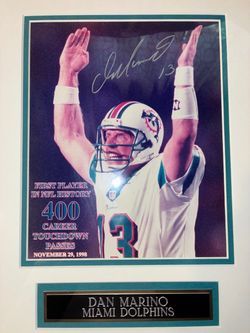 Dan Marino Signed Framed Miami Dolphins Photograph