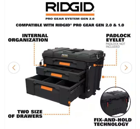 Rigid Pro 2.0 Tool Boxes Stackable