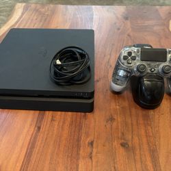 PS4 Slim With Controller & Charger.