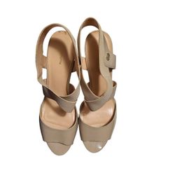 Liz Claiborne 11M Elastic Strap Dapper Nude Heels