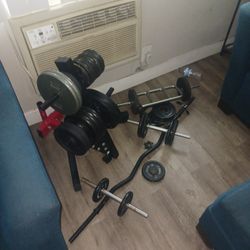 Pesas Para Hacer Ejercicio, 125 Libras en Total 