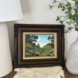 Vintage Original Oil Painting Landscape Artwork Art Wall Hanging Artist Antique Forrest Collectible 