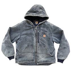 Vintage Carhartt Fleece Lined Hooded Jacket Size Large