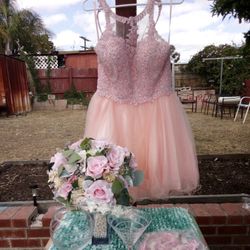 Elegant Sparkly Pink Dress