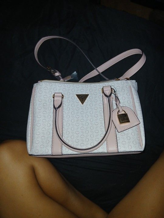 Guess Grimball Monohram Print Satchel Bag 