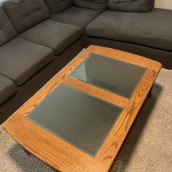 1980s Solid Oak  Coffee Table 