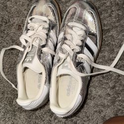 Womens adidas Samba Metallic Silver