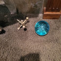 Brass jacks with the real heavy glass crystal balls H said is $80.If you buy both sets a hundred and sixty dollars and I'll make you a deal if you buy