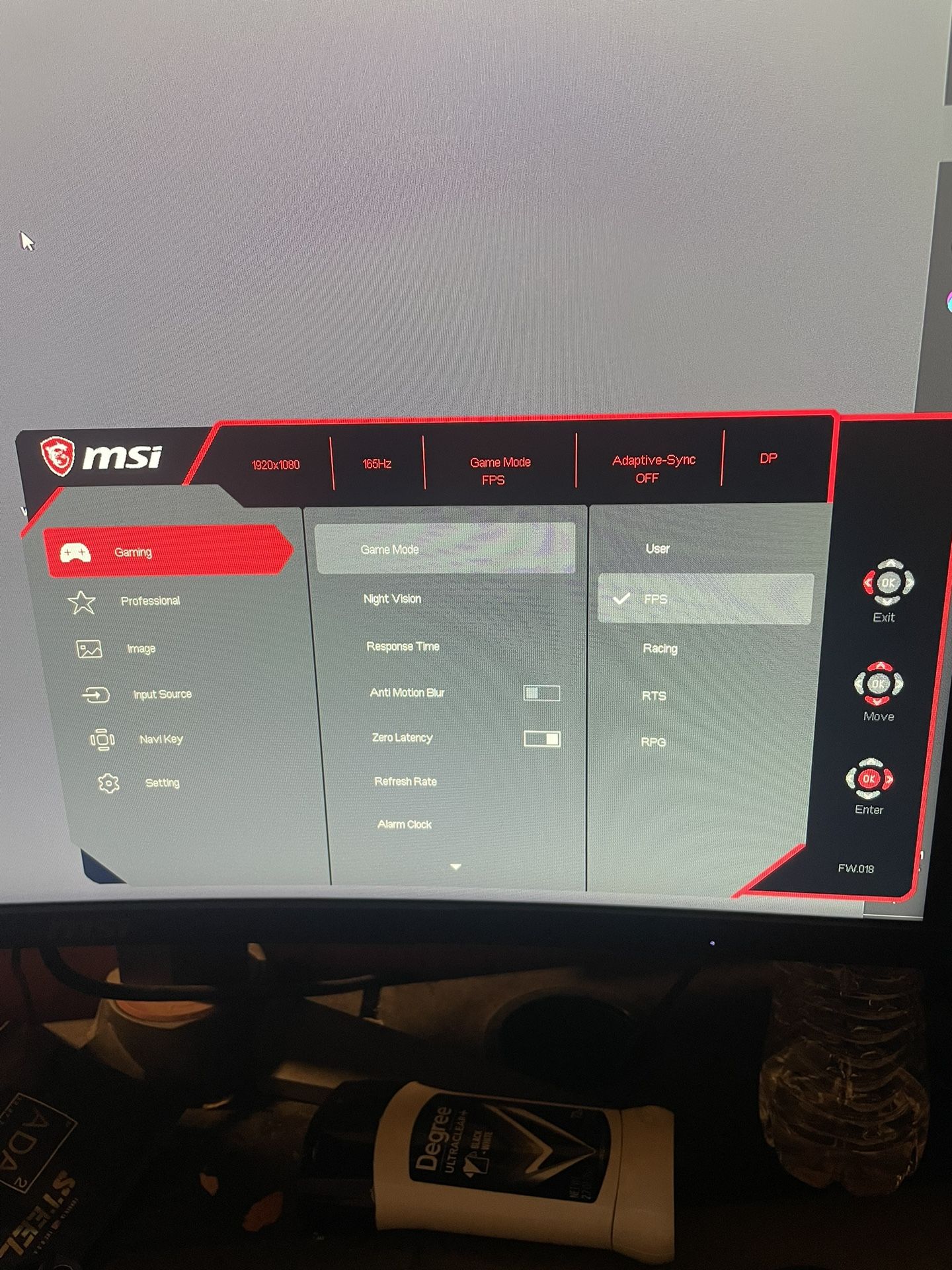 MSI 165hz curved monitor