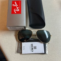 Ray Ban 3025 Aviator 62 Size Arista Gold Frame Genuine
