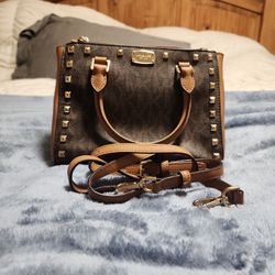 Michael Kors Small Brown Purse W/ Long Strap