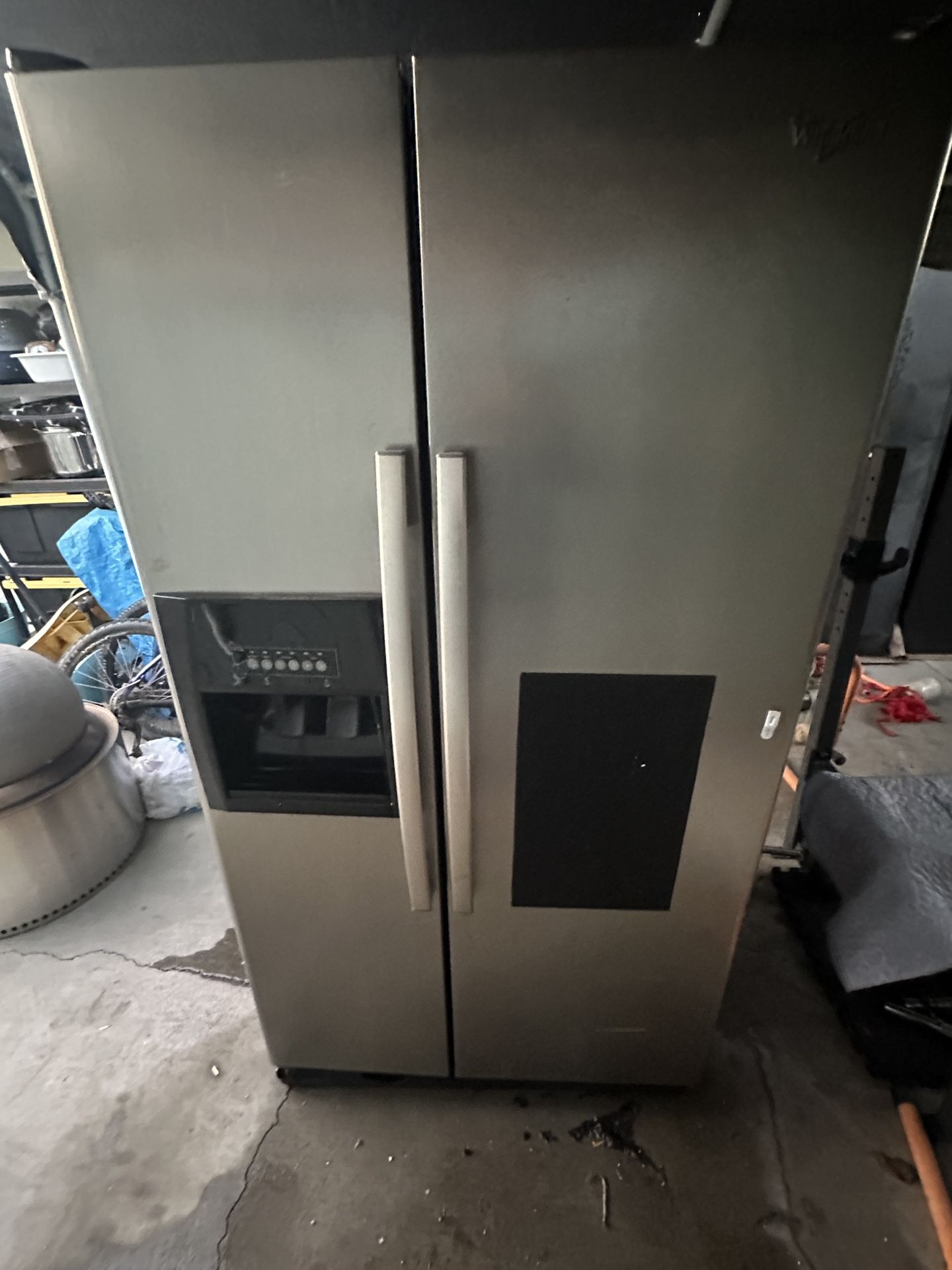 Whirlpool side by side fridge
