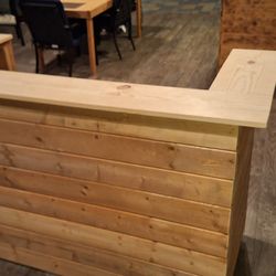 Wood bar. Custom bar. 6ft wide heavy Duty