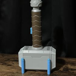 Mjolnr Avengers NERF Power Moves Marvel Thor Hammer Strike Hammer NERF Dart-Launching Toy for Kids Roleplay