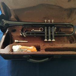 Left-Handed All-Black Trumpet w/ Case + Free Mute