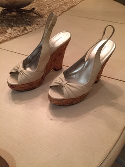 Leather wedge sandals size 7.5