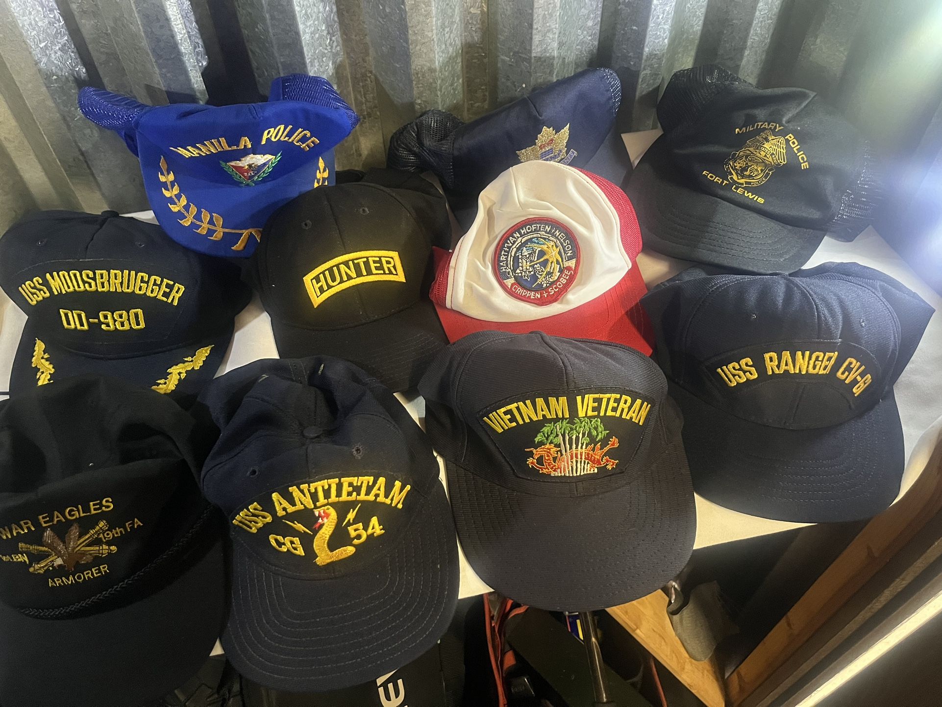 Vietnam Veteran Hats Lot of 10 35th Infantry Tropic Lightning Cap Military USA