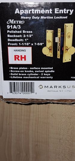 Marks Mortise Lock - Right Hand