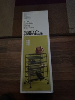 Room Essentials 5-Tier Dual-Side Rolling Shoe Rack