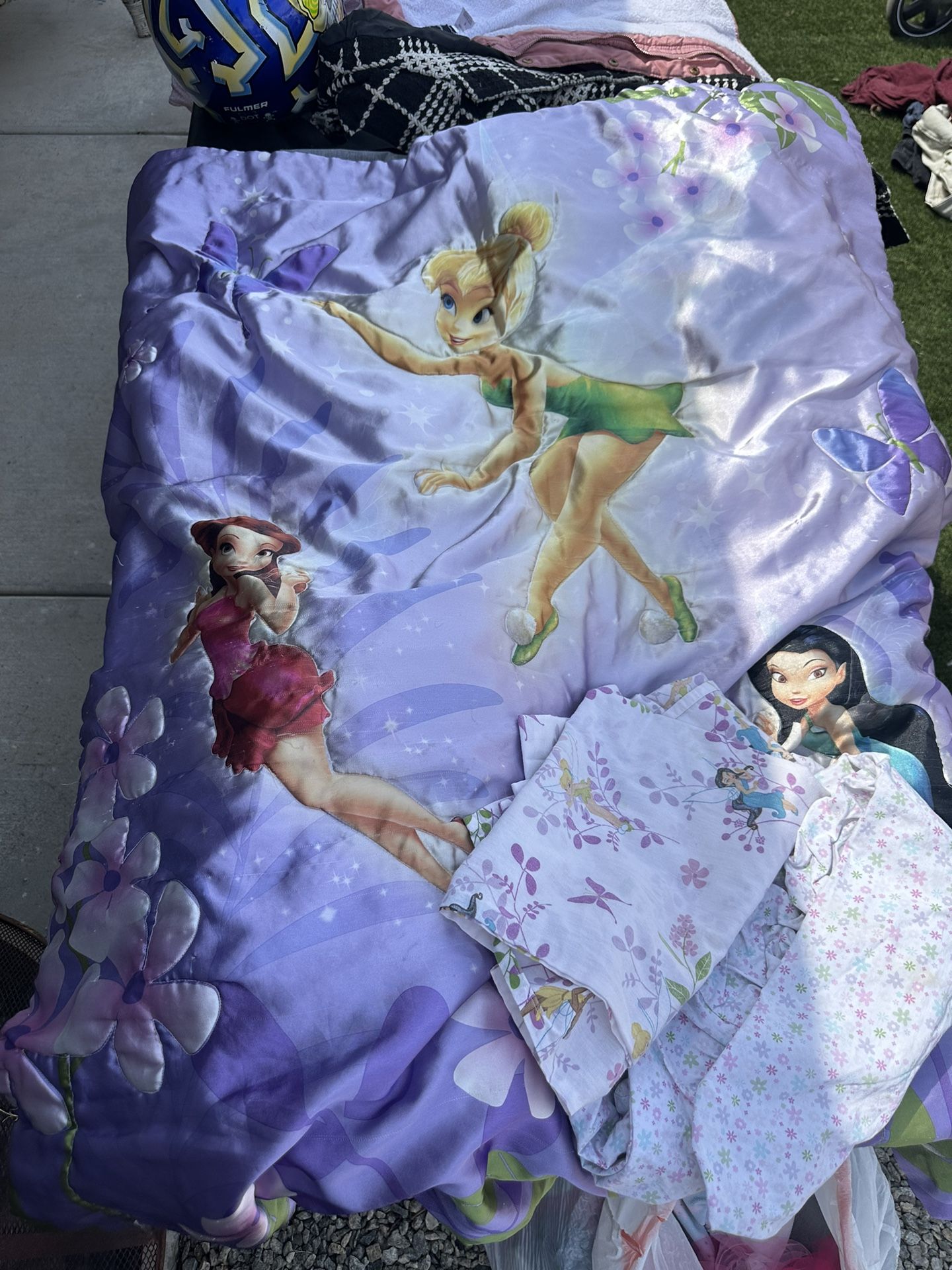 Crib Blanket & 2 Sheets Tinkerbell