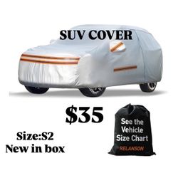 Thicken Car Cover Waterproof All Weather -Full Exterior Covers for Outdoor- Rain Snow Sun Uv Hail Protection -with Driver Door Zipper- for Pickup SUV 